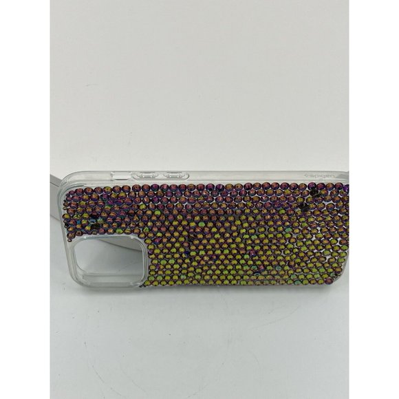 Handmade 12ss Volcano Color Flip Bling Back Case Swarovski Rhinestone I-Phone 13